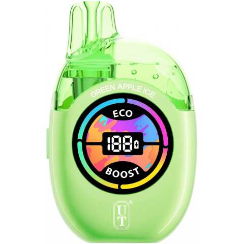 Green Apple Ice UT Clear Tank 50K Disposable Vape - Icy Tart Green Apple Flavor