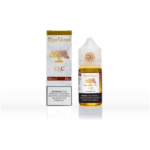 VSC Ripe Vapes 30mL - Salt Nic Bottle - Vanilla Sweet Caramel Dessert Flavor