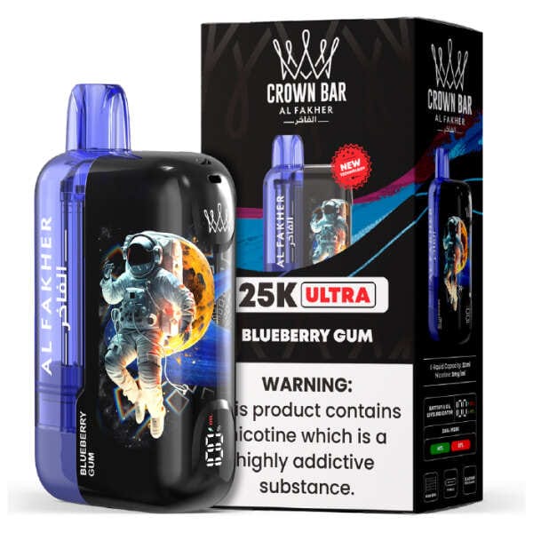 Blueberry Gum Al Fakher Crown Bar Ultra 25K Disposable Vape