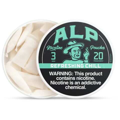 Refreshing Chill ALP Nicotine Pouches can opened