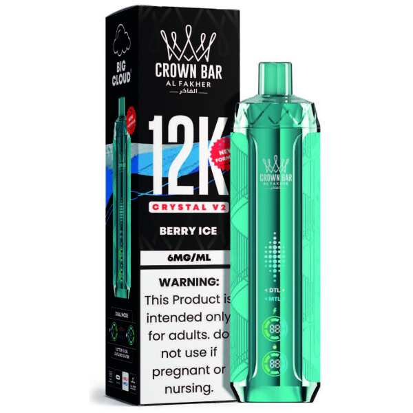 Berry Ice Al Fakher Crown Bar Crystal V2 12K Disposable Vape