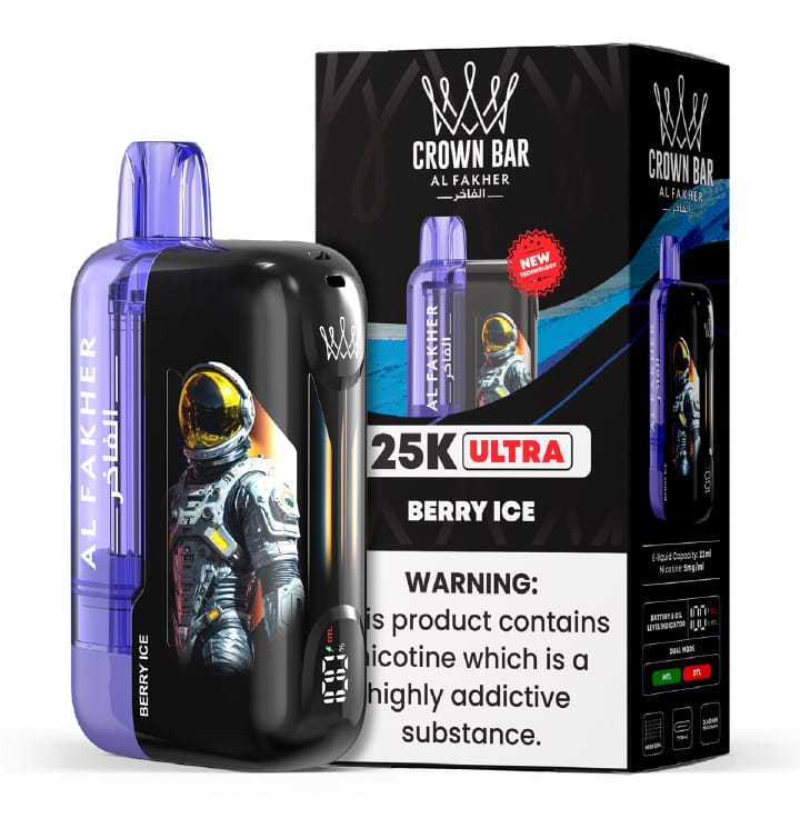 Berry Ice Al Fakher Crown Bar Ultra 25K Disposable Vape