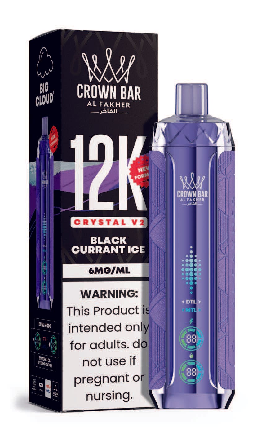 Black Currant Ice Al Fakher Crown Bar Crystal V2 12K