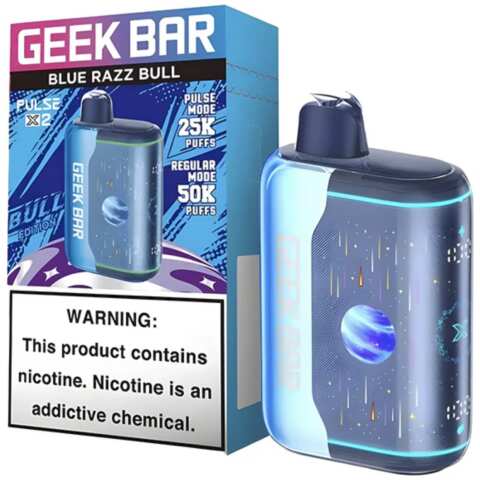 Blue Razz Bull Geek Bar Pulse X2 50K Disposable Vape