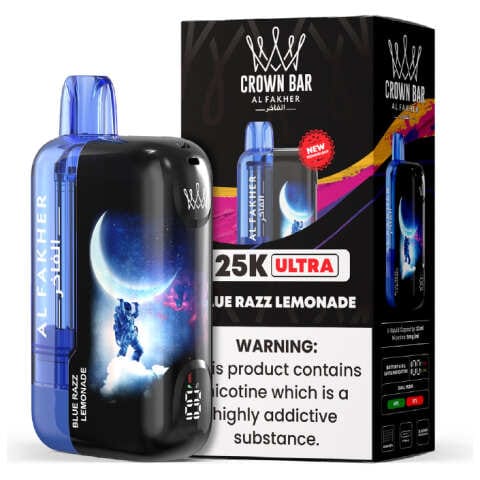 Blue Razz Lemonade Al Fakher Crown Bar Ultra 25K Disposable Vape