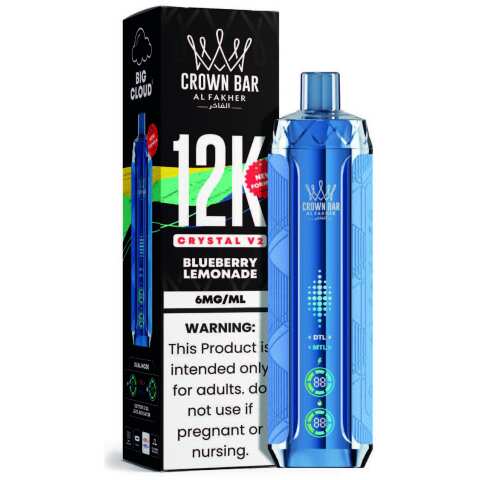 Blueberry Lemonade Al Fakher Crown Bar Crystal V2 12K