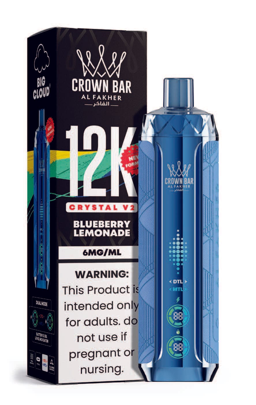 Blueberry Lemonade Al Fakher Crown Bar Crystal V2 12K