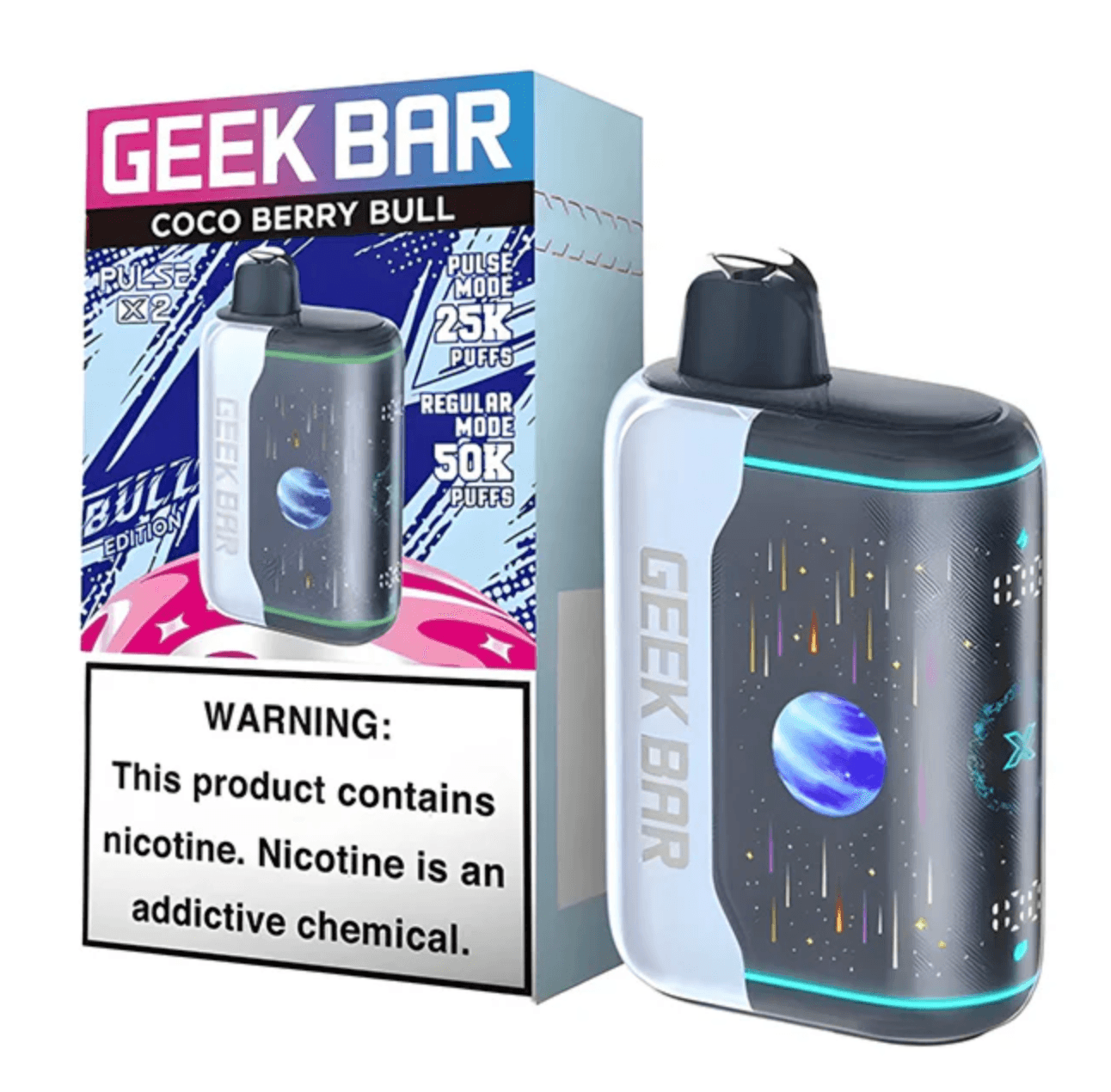Coco Berry Bull Geek Bar Pulse X2 50K Disposable Vape