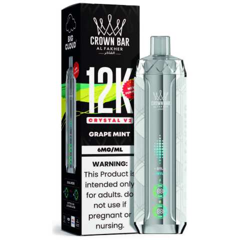 Grape Mint Al Fakher Crown Bar Crystal V2 12K