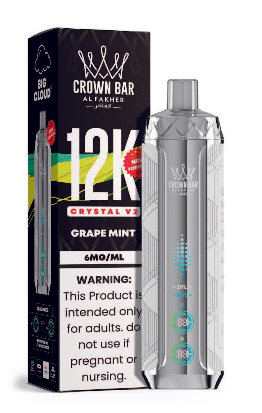 Grape Mint Al Fakher Crown Bar Crystal V2 12K