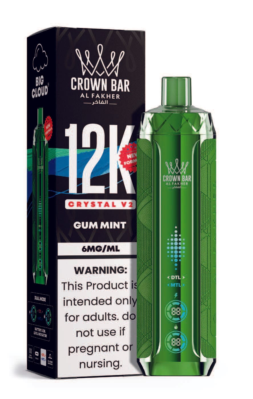 Gum Mint Al Fakher Crown Bar Crystal V2 12K Gum Mint Al Fakher Crown Bar Crystal V2 12K
