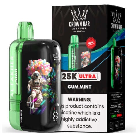 Gum Mint Al Fakher Crown Bar Ultra 25K Disposable Vape