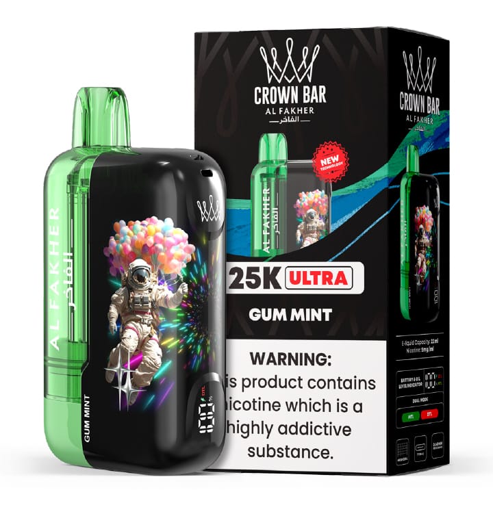 Gum Mint Al Fakher Crown Bar Ultra 25K Disposable Vape