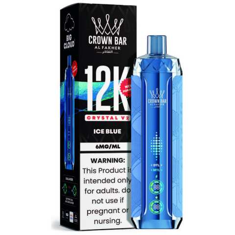 Ice Blue Al Fakher Crown Bar Crystal V2 12K
