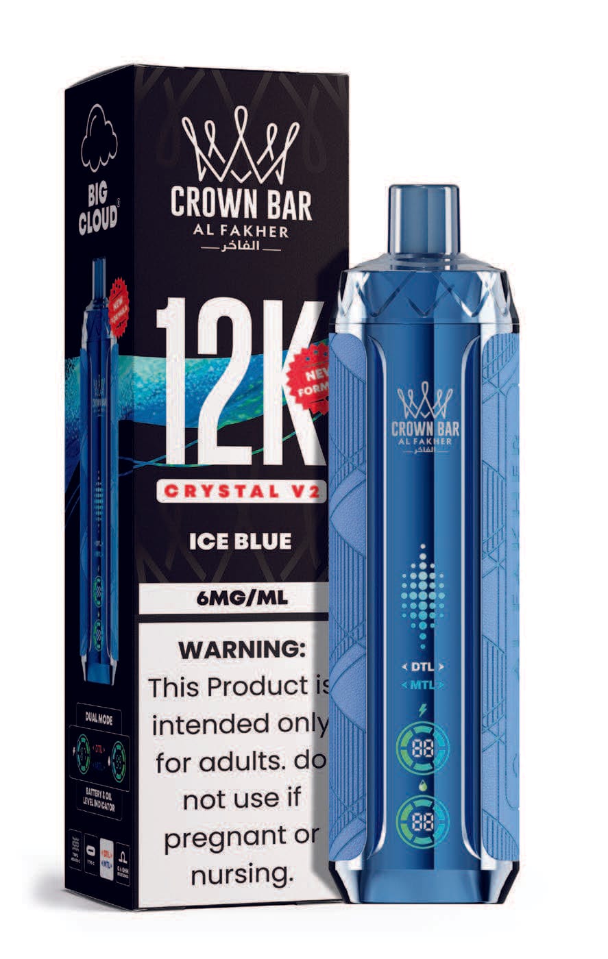 Ice Blue Al Fakher Crown Bar Crystal V2 12K Ice Blue Al Fakher Crown Bar Crystal V2 12K