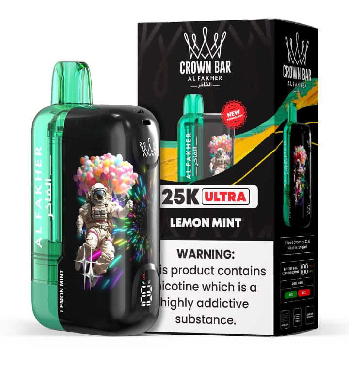 Lemon Mint Al Fakher Crown Bar Ultra 25K Disposable Vape