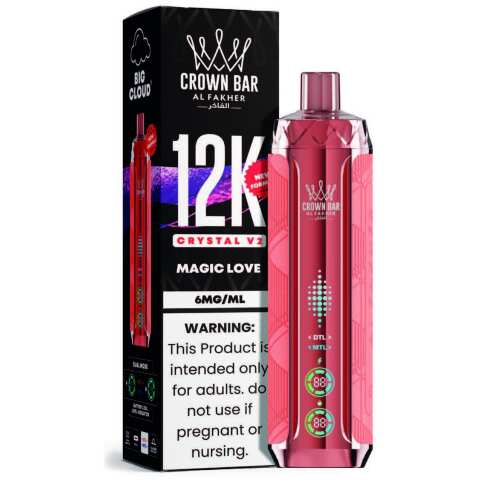 Magic Love Al Fakher Crown Bar Crystal V2 12K Disposable Vape