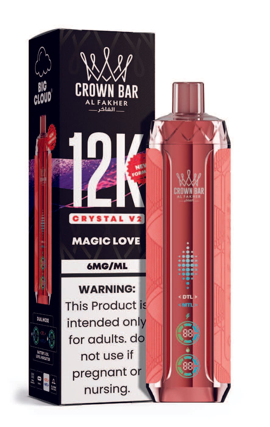 Magic Love Al Fakher Crown Bar Crystal V2 12K Magic Love Al Fakher Crown Bar Crystal V2 12K Disposable Vape