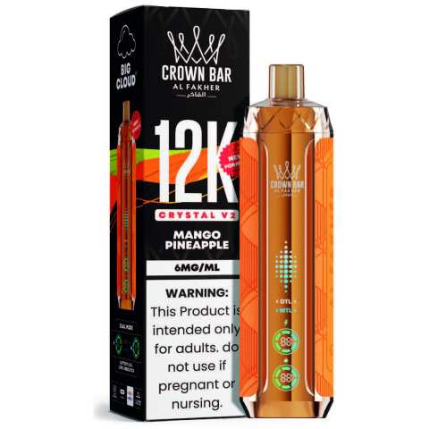 Mango Pineapple Al Fakher Crown Bar Crystal V2 12K