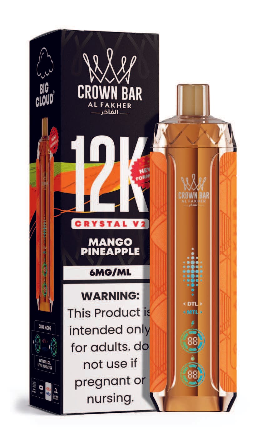 Mango Pineapple Al Fakher Crown Bar Crystal V2 12K