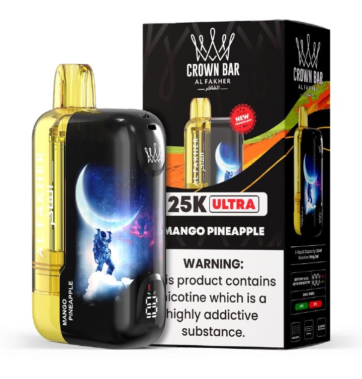 Mango Pineapple Al Fakher Crown Bar Ultra 25K Disposable Vape