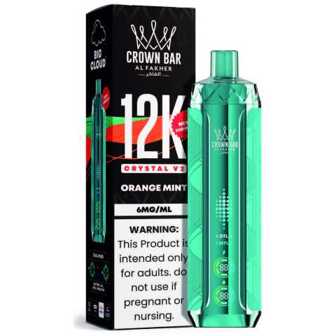 Orange Mint Al Fakher Crown Bar Crystal V2 12K