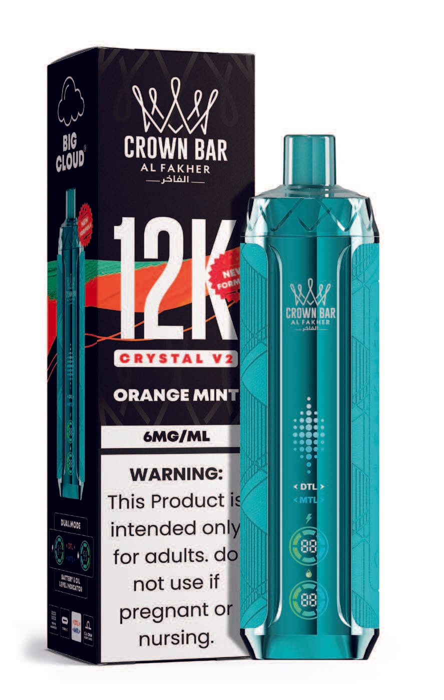 Orange Mint Al Fakher Crown Bar Crystal V2 12K Orange Mint Al Fakher Crown Bar Crystal V2 12K