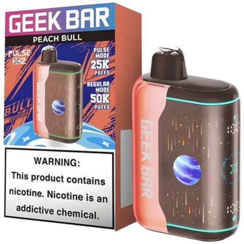 Peach Bull Geek Bar Pulse X2 50K Disposable Vape