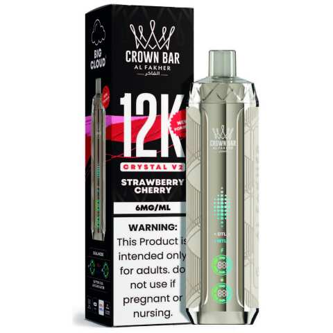 Strawberry Cherry Al Fakher Crown Bar Crystal V2 12K