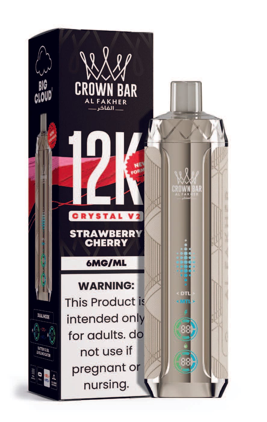 Strawberry Cherry Al Fakher Crown Bar Crystal V2 12K
