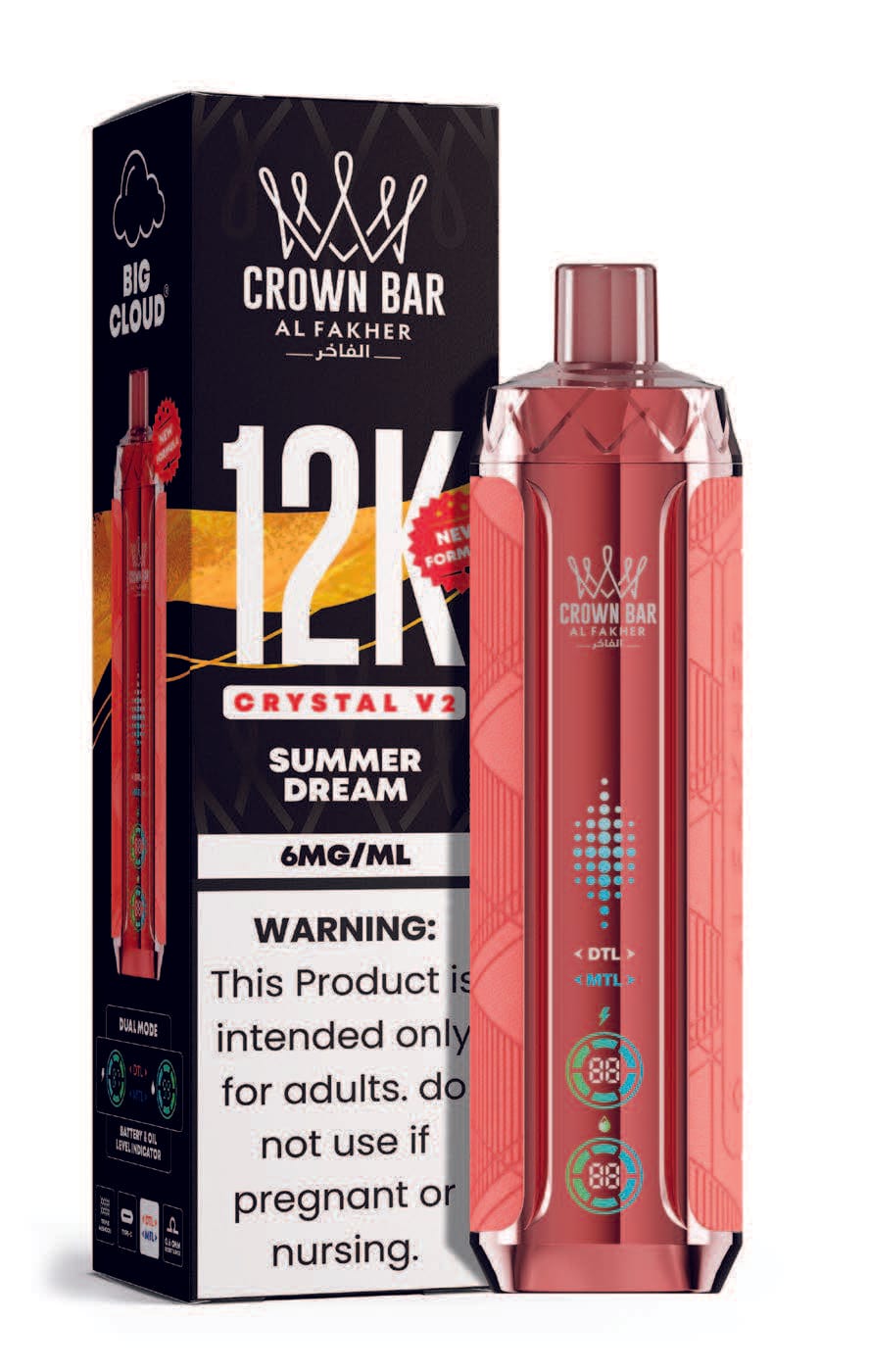 Summer Dream Al Fakher Crown Bar Crystal V2 12K Summer Dream Al Fakher Crown Bar Crystal V2 12K Disposable Vape