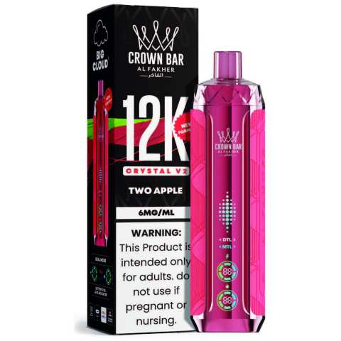 Two Apple Al Fakher Crown Bar Crystal V2 12K
