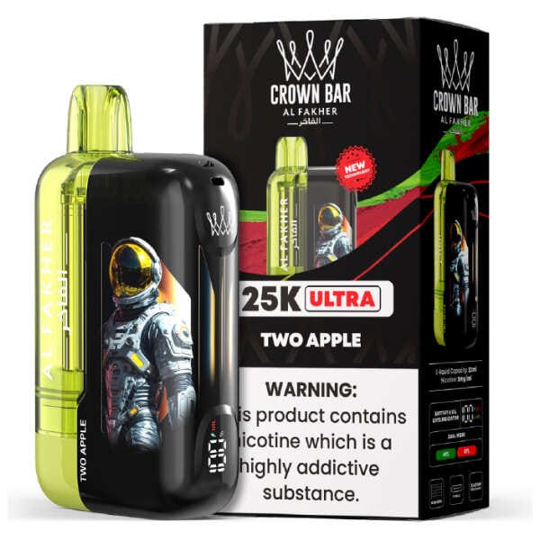 Two Apple Al Fakher Crown Bar Ultra 25K Disposable Vape
