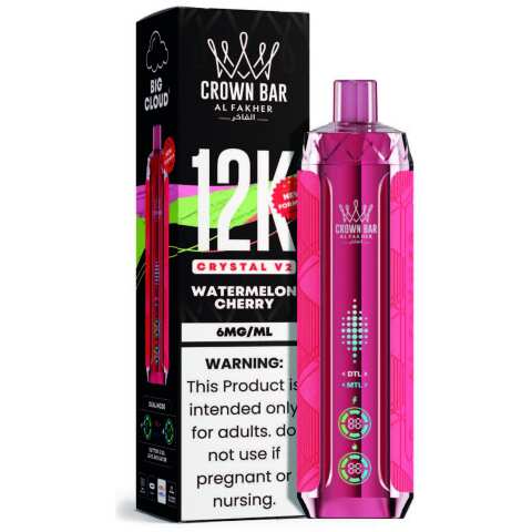Watermelon Cherry Al Fakher Crown Bar Crystal V2 12K