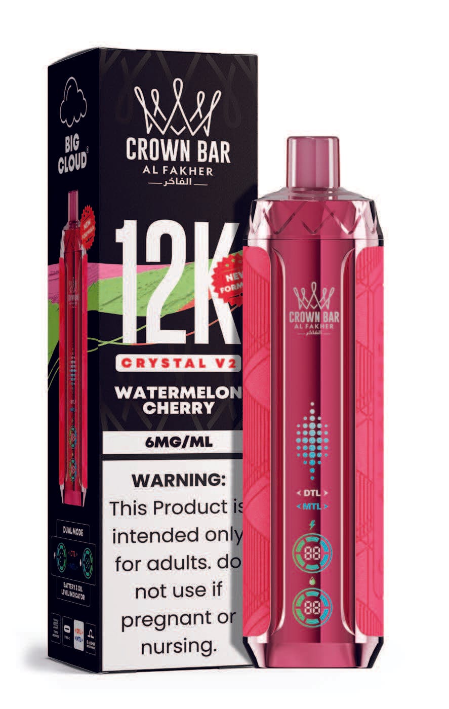 Watermelon Cherry Al Fakher Crown Bar Crystal V2 12K Watermelon Cherry Al Fakher Crown Bar Crystal V2 12K