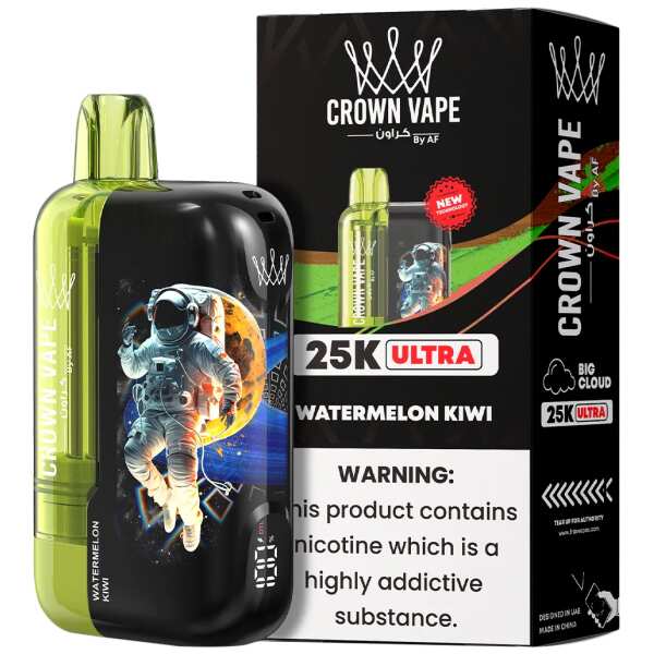 Watermelon Kiwi Al Fakher Crown Bar Ultra 25K Disposable Vape