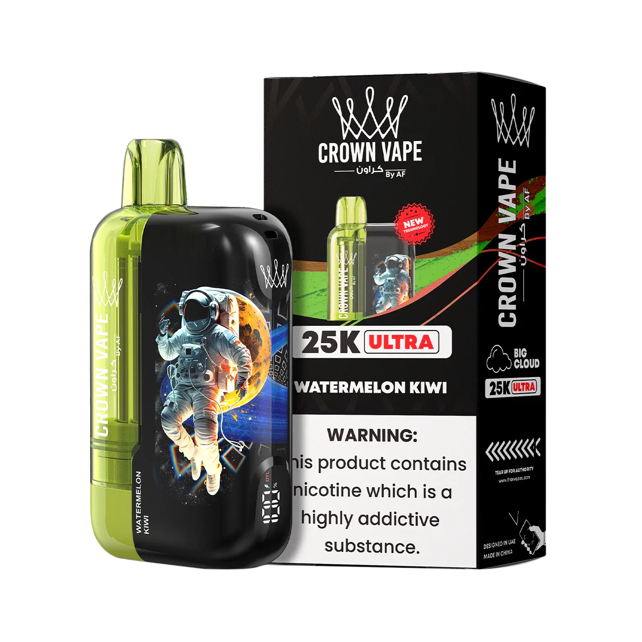 Watermelon Kiwi Al Fakher Crown Bar Ultra 25K Watermelon Kiwi Al Fakher Crown Bar Ultra 25K Disposable Vape