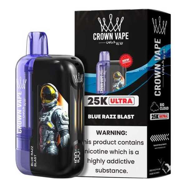 Blue Razz Blast Al Fakher Crown Bar Ultra 25K Disposable Vape