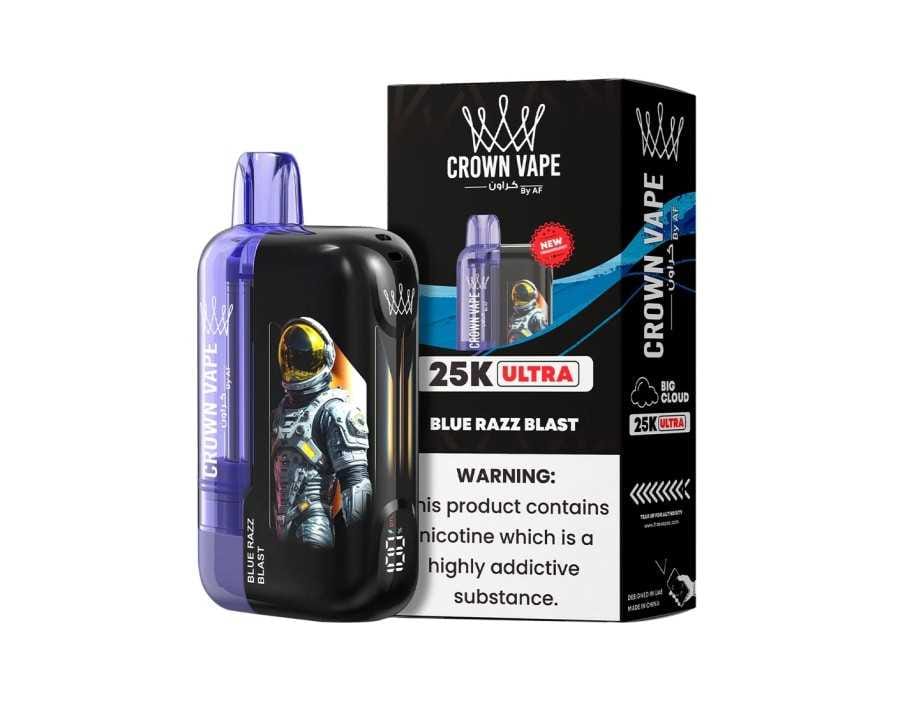 Blue Razz Blast Al Fakher Crown Bar Ultra 25K Disposable Vape