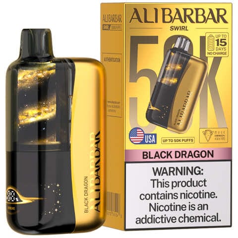 Black Dragon Alibarbar Swirl 50K Disposable Vape