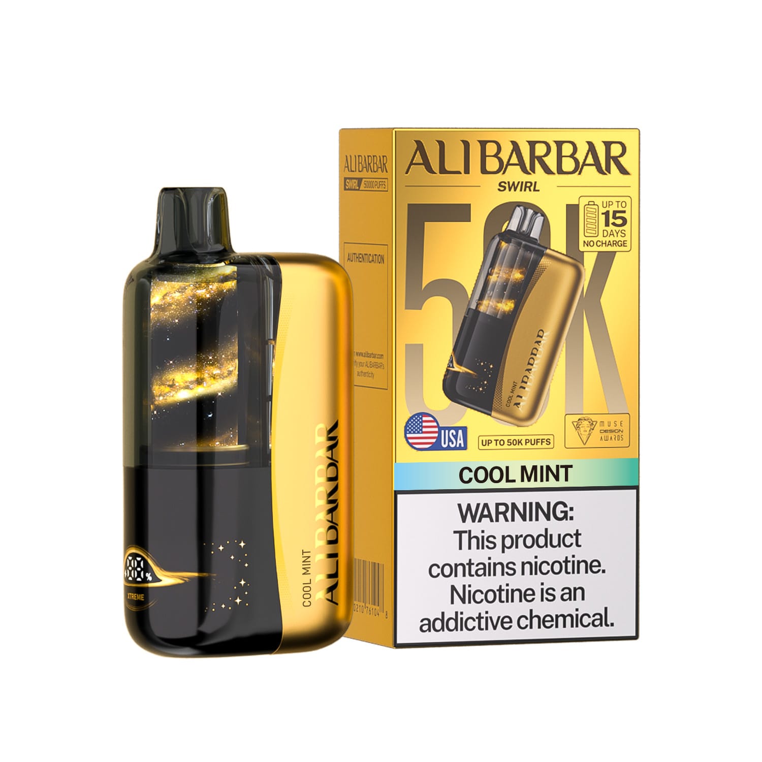Cool Mint Alibarbar Swirl 50K Disposable Vape