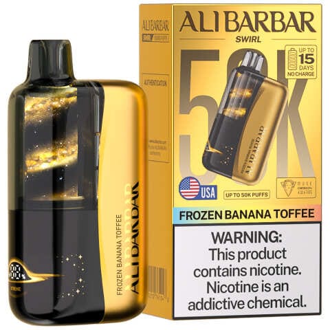 Frozen Banana Toffee Alibarbar Swirl 50K Disposable Vape