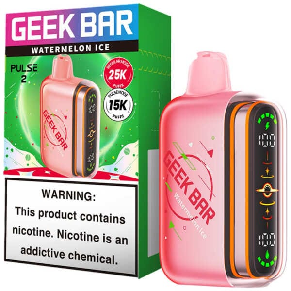 Watermelon Ice Geek Bar Pulse 2 25K Disposable Vape