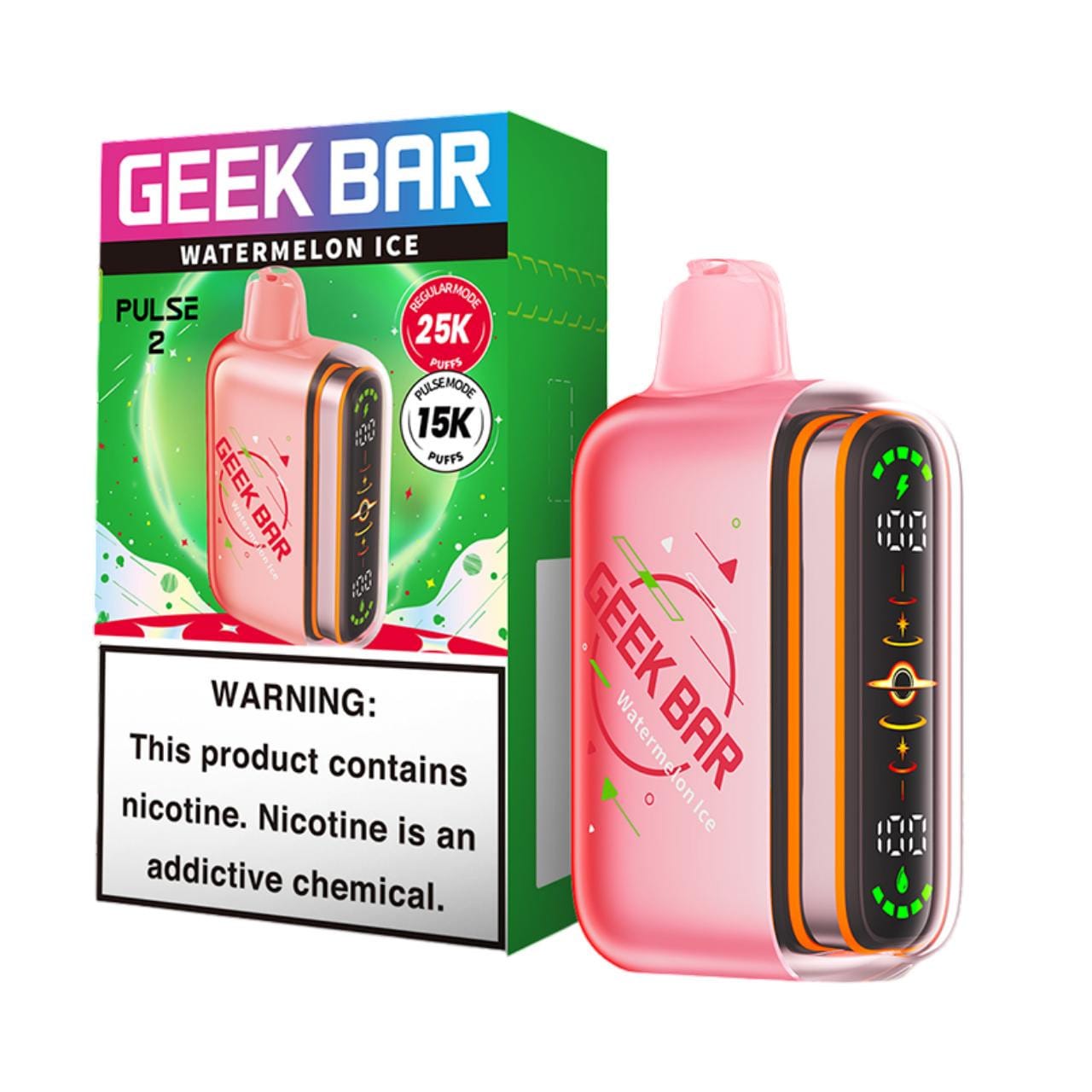 Watermelon Ice Geek Bar Pulse 2 25K Disposable Vape
