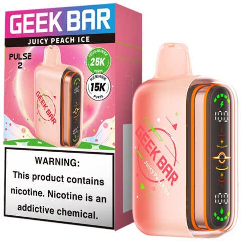 Juicy Peach Ice Geek Bar Pulse 2 25K
