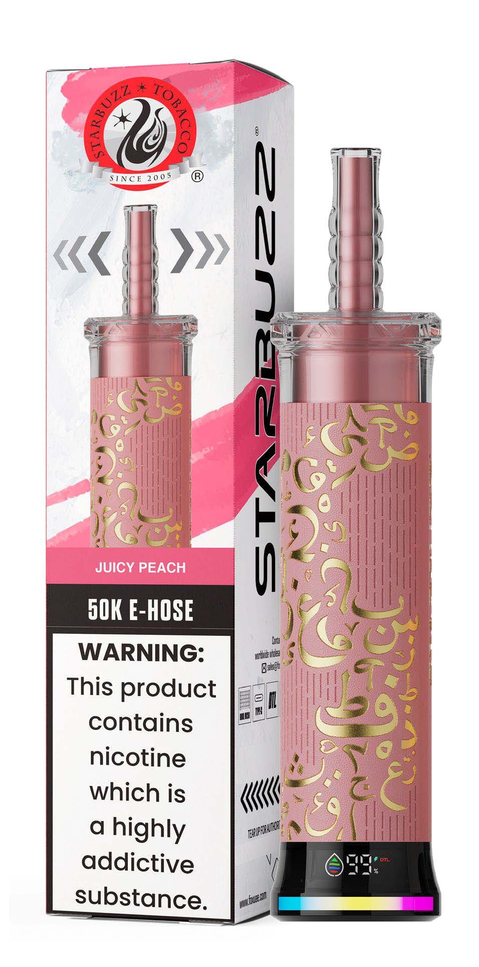 Juicy Peach Starbuzz E-Hose 50K Disposable Vape