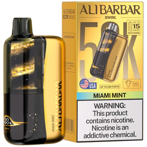 Miami Mint Alibarbar Swirl 50K Disposable Vape