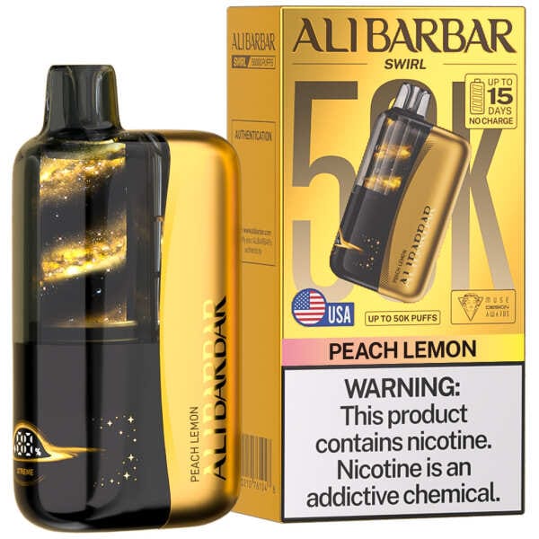 Peach Lemon Alibarbar Swirl 50K Disposable Vape