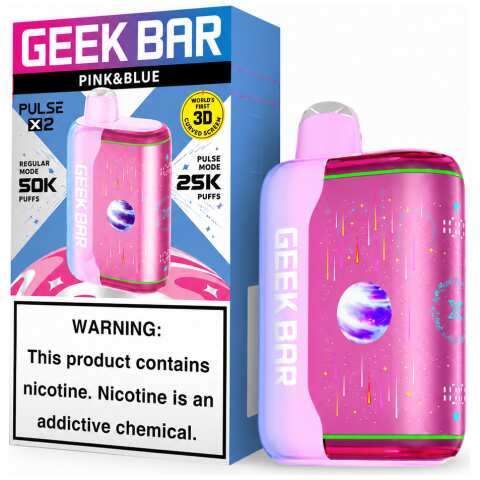 Pink & Blue Geek Bar Pulse X2 50K