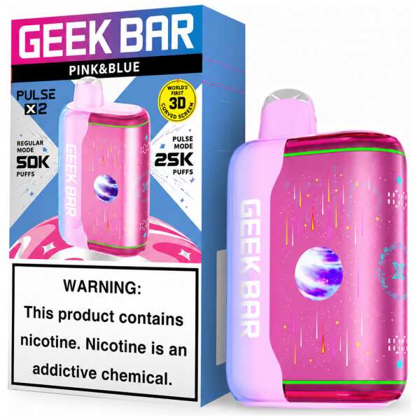 Pink & Blue Geek Bar Pulse X2 50K